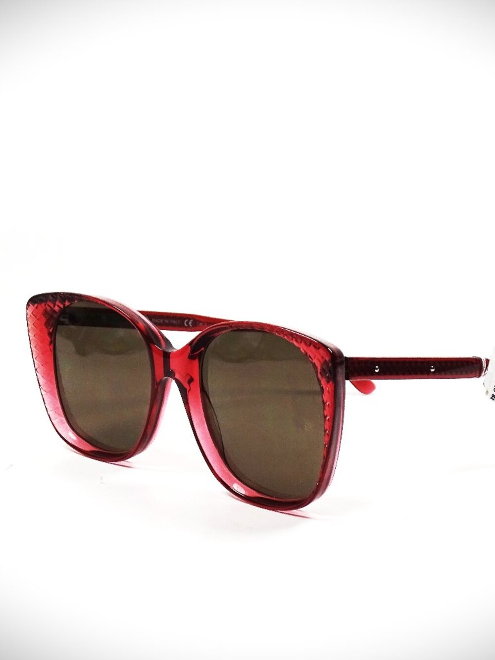 BOTTEGA VENETA BV 0149S 004 Burgundy Lens & Frame Square 54-19-145 Sunglasses